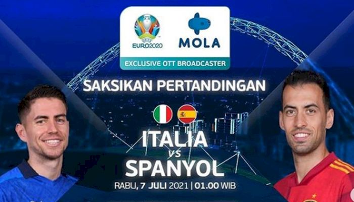 SEDANG BERLANGSUNG Italia vs Spanyol Semifinal Euro 2021, Link Live Straming Ada di Sini